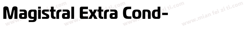 Magistral Extra Cond字体转换